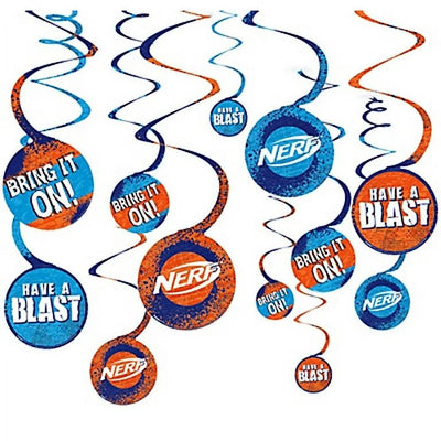 Nerf Hanging Swirls 12ct - Premium Party Distribution