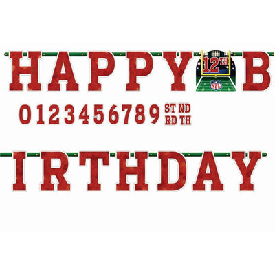 NFL Drive Add - An - Age Letter Banner - Amscan - Premium Party Distribution