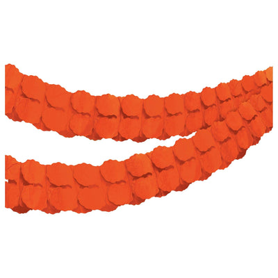 Orange Paper Garland 12ft 1ct - Premium Party Distribution