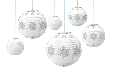 Paper Lanterns - Winter Snowflake (6ct) - Premium Party Distribution
