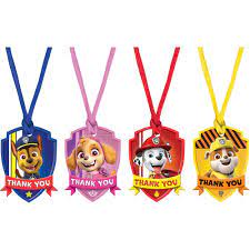 Paw Patrol Adventures Thank You Tags - Premium Party Distribution