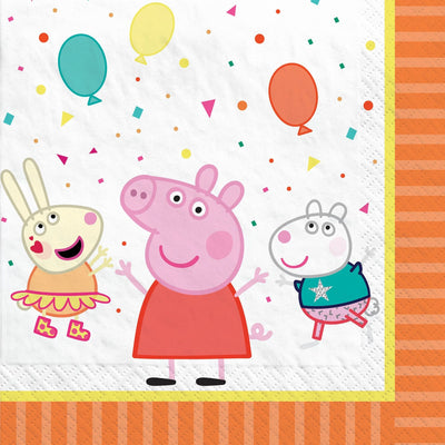 Peppa Pig Confetti Party Luncheon Napkin 16ct - Amscan - Premium Party Distribution