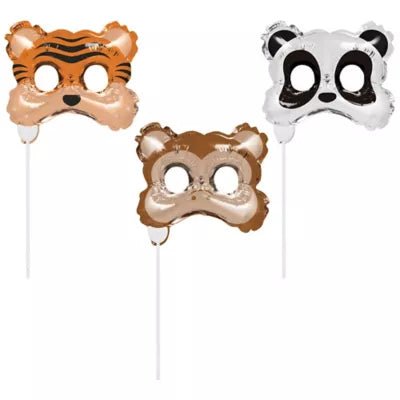 Photo Booth Props - Animal Balloon Masks (3ct) - Premium Party Distribution