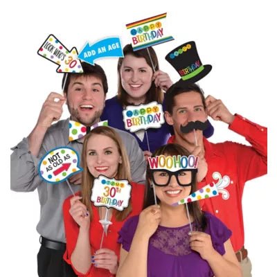 Photo Props - Rainbow Birthday (13ct) - Premium Party Distribution
