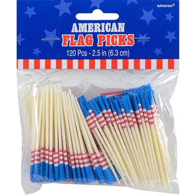Picks - American Flag (120ct) - Premium Party Distribution