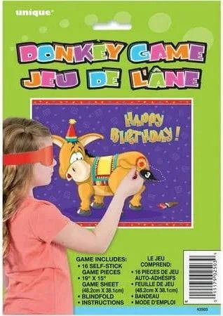 Pin The Tail On The Donkey Game 16Pcs 2503 - Premium Party Distribution