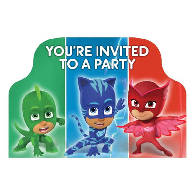 Pj Masks Invitations 8ct - Premium Party Distribution