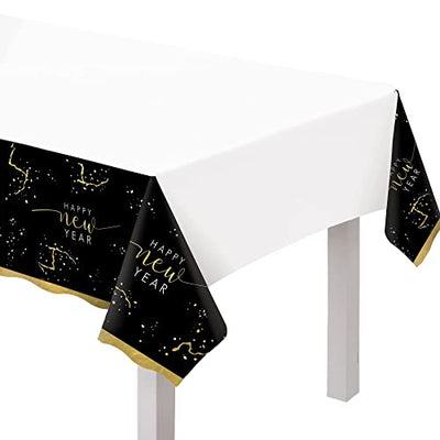 Plastic Table Cover - Hello New New Year - Amscan - Premium Party Distribution