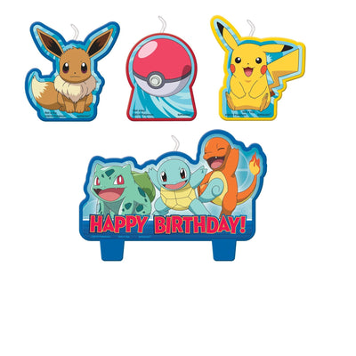 Pokemon Birthday Candle 4Ct - Amscan - Premium Party Distribution