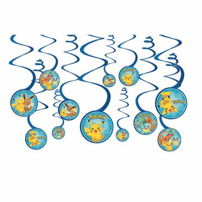 Pokemon Foil Swirl Decorations - Amscan - Premium Party Distribution