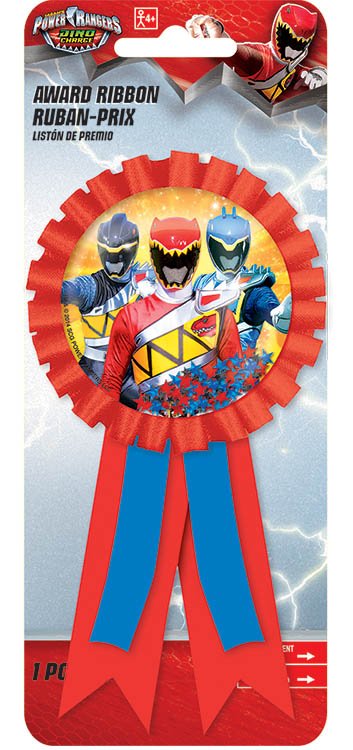 Power Ranger Dino Charge Confetti Pouch Award Ribbon - Premium Party Distribution