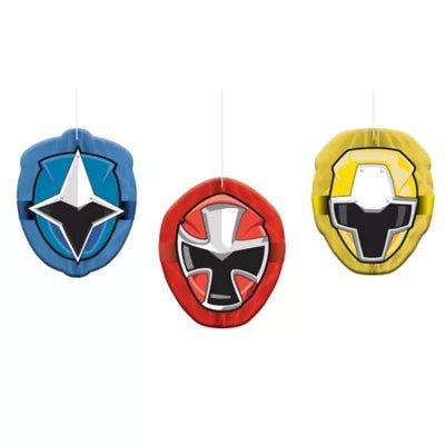 Power Ranger Ninja Steel Honeycomb Balls 3ct - Premium Party Distribution