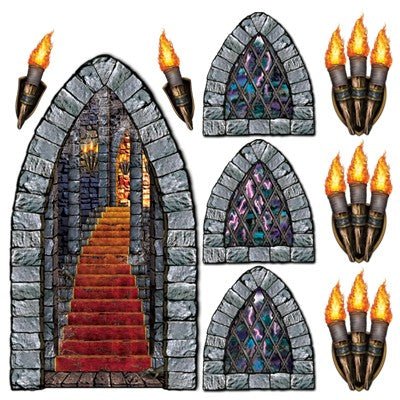 Props - Stairway, Window, and Torch - Premium Party Distribution