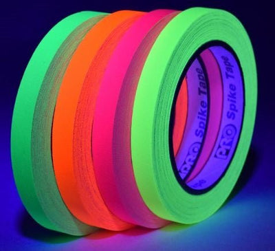 ProTapes Pro Spike Stack Cloth Tape for Black - Light, Price Per 4 Rolls - Premium Party Distribution