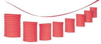 Red Lantern Garland 12ft - Premium Party Distribution