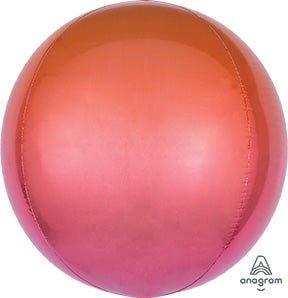 Red & Orange OMBRE ORBZ Foil Balloon (PKG) - Premium Party Distribution