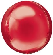 RED - ORBZ Dimensional Round Foil Balloon (IRP) - Premium Party Distribution