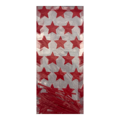 Red Stars Cello Bags 25ct - Amscan - Premium Party Distribution