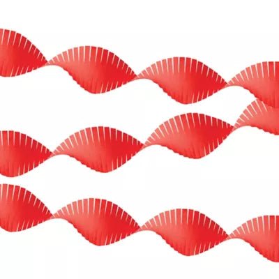 Red Wide Fringe Streamers 1 - Roll - Premium Party Distribution