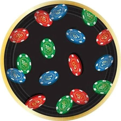 Roll The Dice Round Plates 7" 8Ct - Amscan - Premium Party Distribution