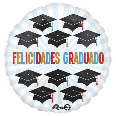 Anagram 17" Felicidades Graduado Caps Balloon