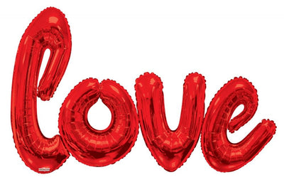 Script Jumbo Foil Balloon Kit "Love" 53 x 84in - Premium Party Distribution