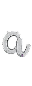 Script Letter A - Silver - Premium Party Distribution