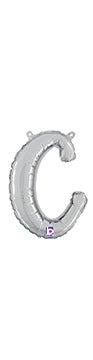 Script Letter C - Silver - Premium Party Distribution