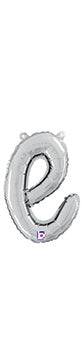Script Letter E - Silver - Premium Party Distribution