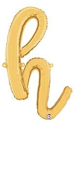 Script Letter H - Gold - Premium Party Distribution