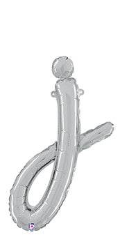 Script Letter J - Silver - Premium Party Distribution