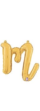 Script Letter M - Gold - Premium Party Distribution