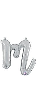 Script Letter M - Silver - Premium Party Distribution