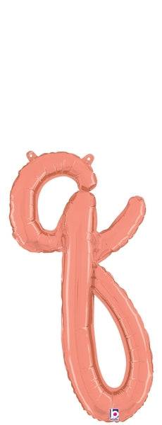 Script Letter Q - Rose Gold - Premium Party Distribution