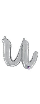Script Letter U - Silver - Premium Party Distribution