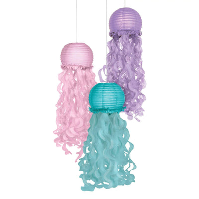 Shimmering Mermaids Jellyfish Lanterns 3ct - Amscan - Premium Party Distribution