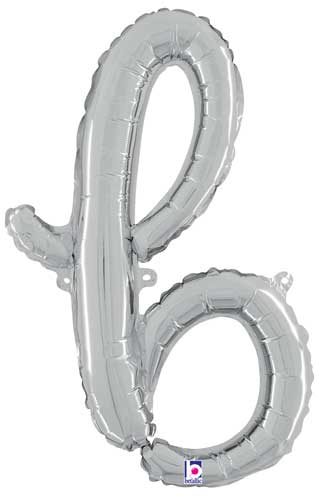 Betallic 24" Script Letter "b" Silver