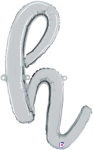 Betallic 24" Script Letter "h" Silver