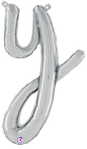 Betallic 24" Script Letter "y" Silver