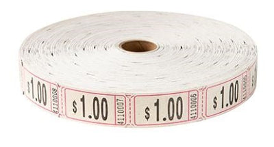 Single Raffle Tickets - $1.00 (2000/roll) - Premium Party Distribution