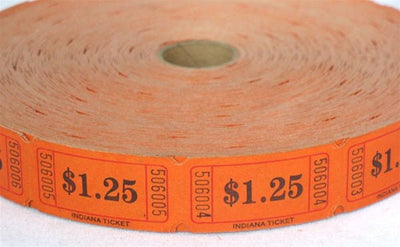 Single Raffle Tickets - $1.25 (2000/roll) - Premium Party Distribution