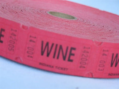 Single Raffle Tickets - Wine (2000/roll) - Premium Party Distribution