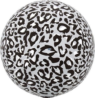 Snow Leopard Animalz ORBZ Dimensional Round Foil Balloon - Premium Party Distribution
