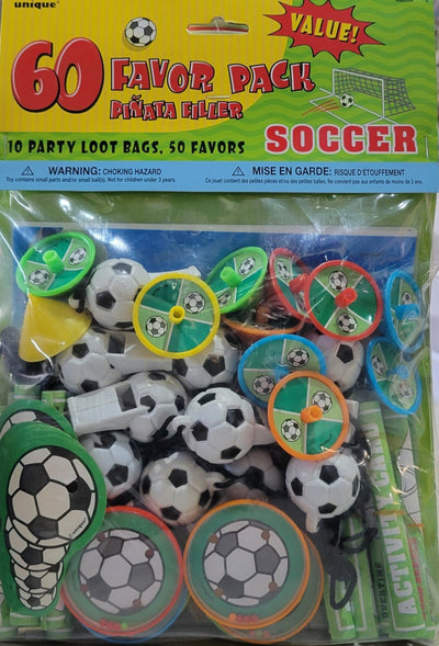 Soccer Favor Pack 60ct - Premium Party Distribution