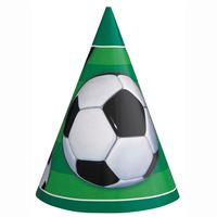 Soccer Party Hats 8ct - Premium Party Distribution