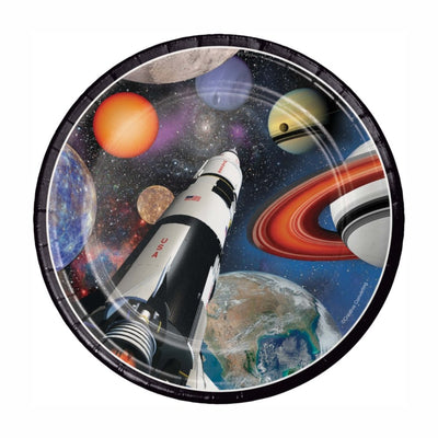 Space 7" Paper Plates 8ct - Premium Party Distribution