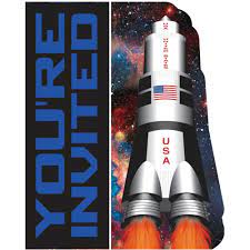 Space Blast Invitations 8ct - Premium Party Distribution
