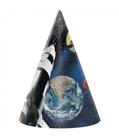 Space Blast Party Hats 8ct - Premium Party Distribution