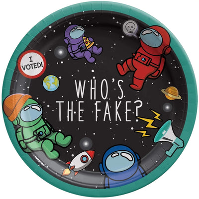 Spies In Space Round Plates 9″ (8 count - Premium Party Distribution