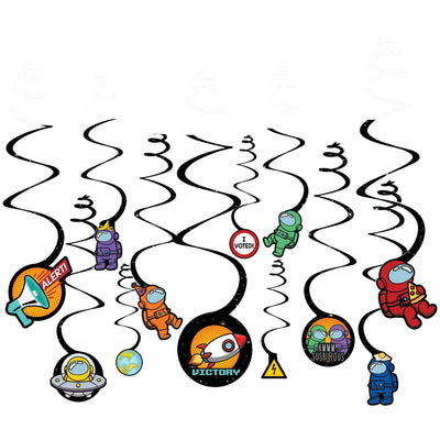 Spies in Space Swirl Decorations 12pc - Premium Party Distribution